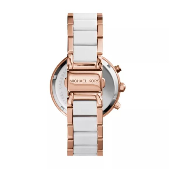 Michael Kors Women's Parker Chronograph Two-Tone Stainless Steel Bracelet Watch - Picture 3 of 4